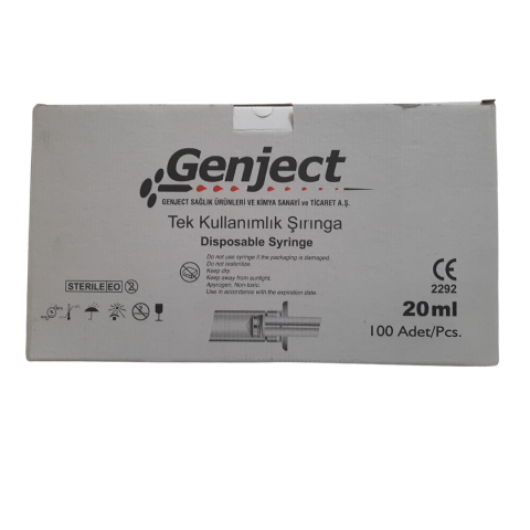 Genject 20 cc Steril Enjektör 100'lü