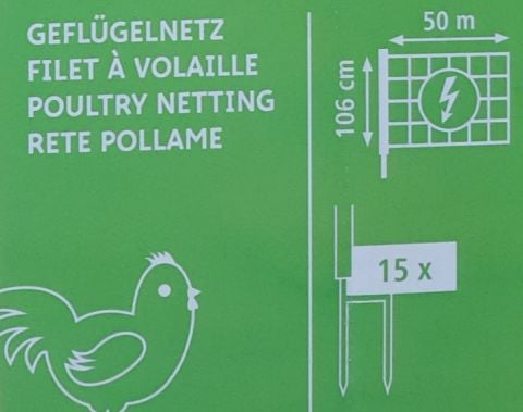 Kerbl Kümes Hayvanları için Çatal Uçlu File Çit Sistemi